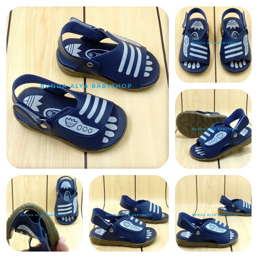 Sendal Anak Laki Laki 6 Bulan 1 2 Tahun Karet NAVY - Sepatu Sandal Gunung Anak Laki-Laki Anti Licin 22 - 24 Alas Karet