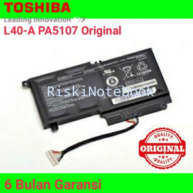 Baterai Toshiba L40-A, L55 L55t Series PA5107 Original