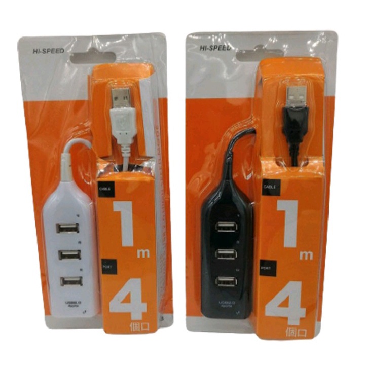 USB Hub 4 Port Model Colokan Listrik 1 Meter