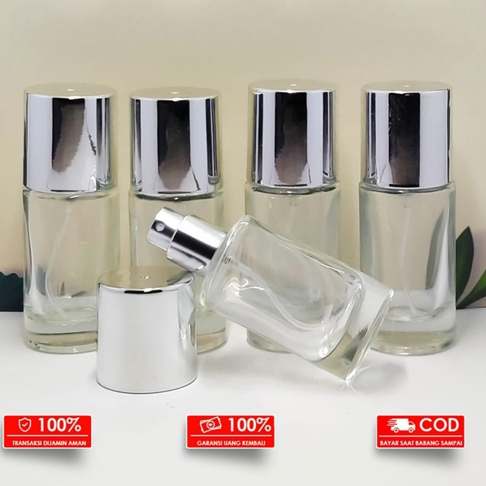 BOTOL PARFUM ISI ULANG 30 ML | MODEL CASA DRAT BENING | 1 LUSIN