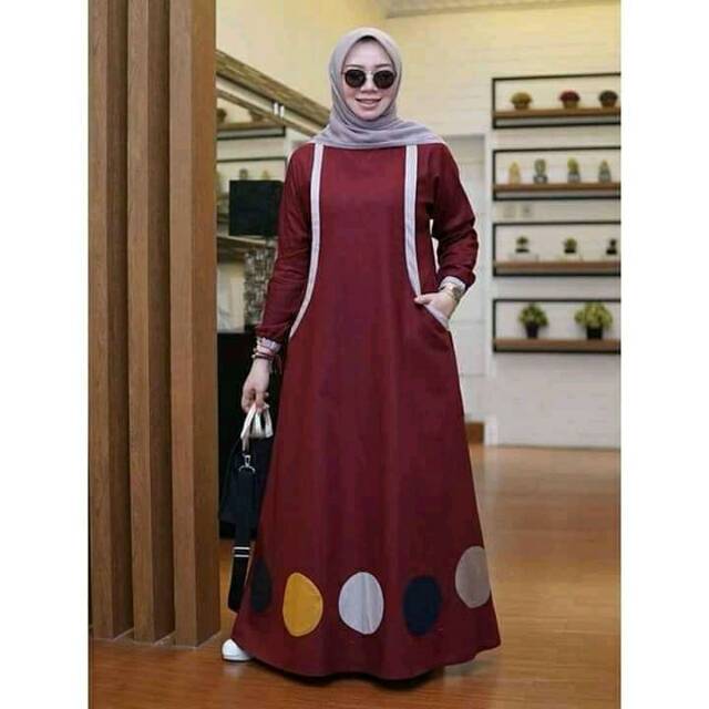 Gamis Syar'i, Gamis 2022, Gamis Murah, Gamis Modern, Gamis Syar'i Modern, Gamis Terbaru, Gamis Ninos, Gamis Sherly Size S M L XL XXL XXXL Jumbo, Khalisa Collection-3