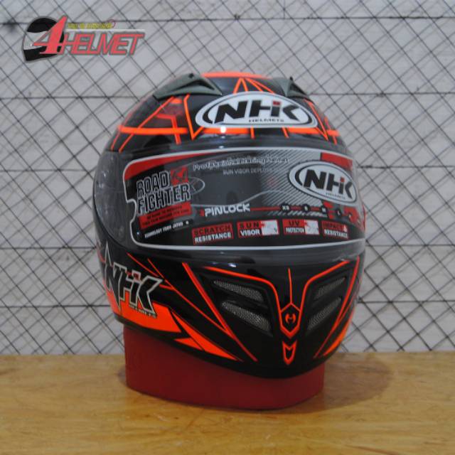 NHK HELM TERMINATOR DEFENDER BLACK ORANGE |NHK HELMET
