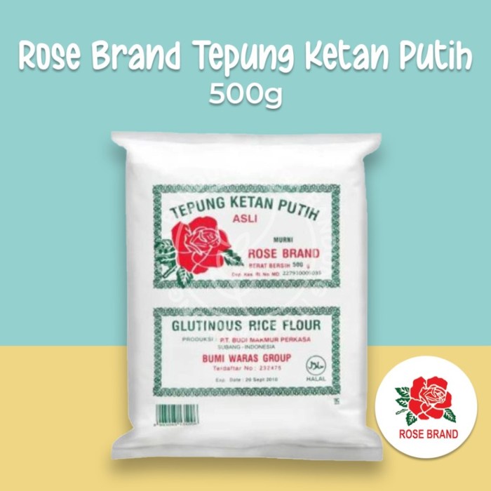 

Ketan-Beras-Tepung- Rose Brand Tepung Ketan Putih 500Gr -Tepung-Beras-Ketan.