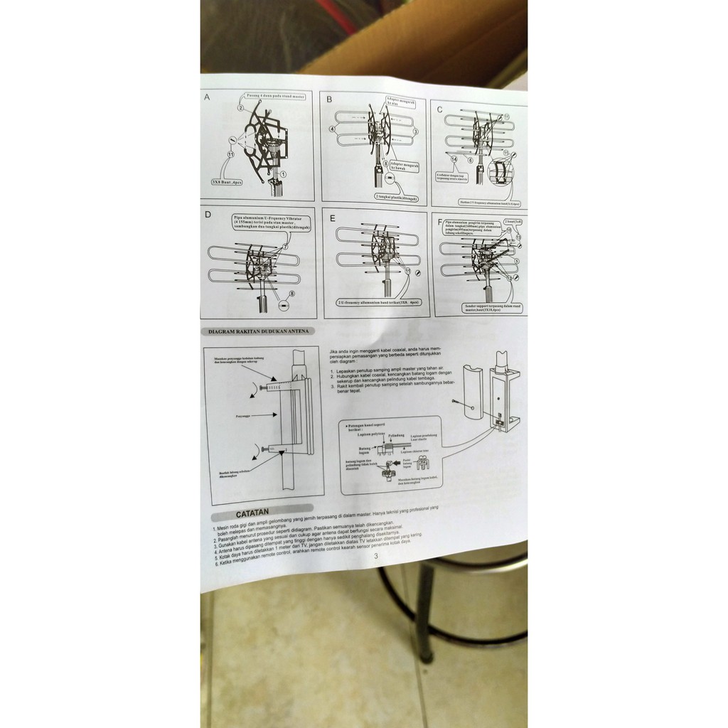 Antena Remote TV Dapat Diputar Murah Dakkar DK 850C