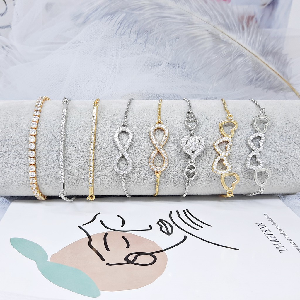 Gelang Serut Xuping Wanita Zircon Berlian Imitasi - BB112