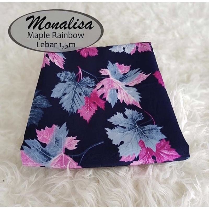 (Maple Rainbow) BAHAN KAIN WOLFIS / WOLVIS MONALISA ORIGINAL GRADE A