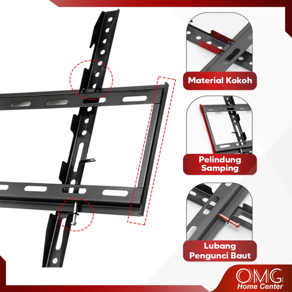 BRACKET SWIVEL TV LED 14 17 19 20 22 24 27 32 40 43 Inch Universal Smart TV Digital LCD Braket Putar