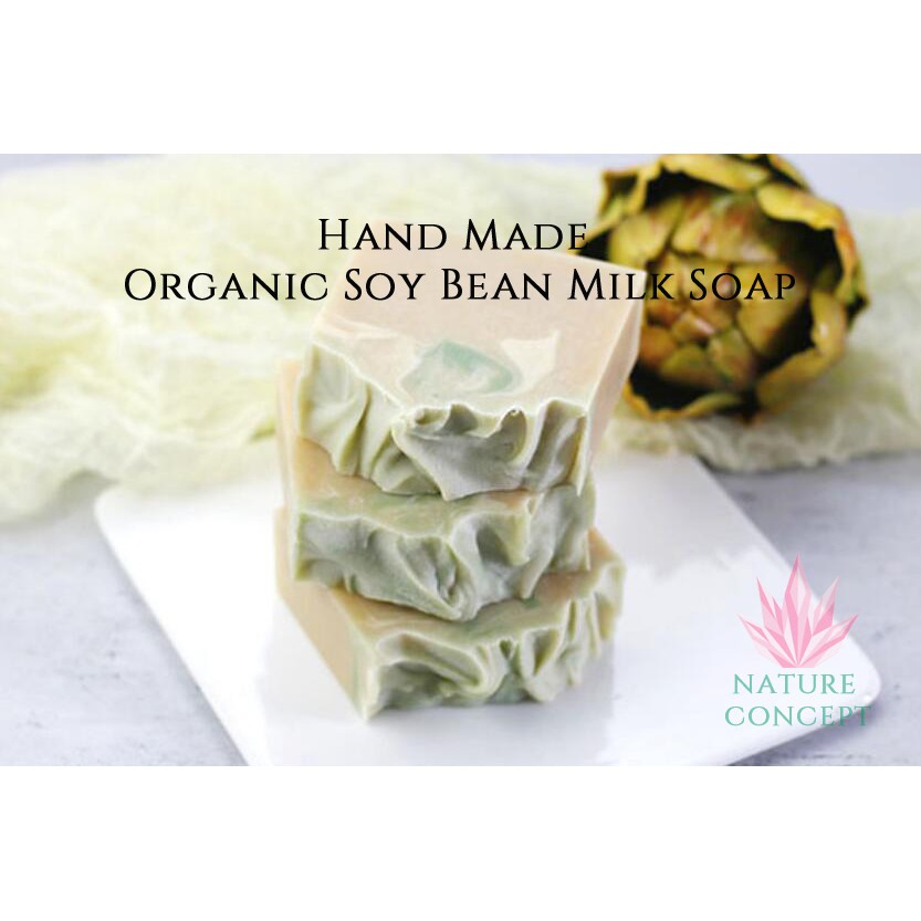 Sabun Cuci Muka Unik Organic Soy Bean Soap Handmade soap