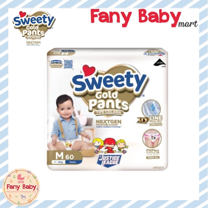 SWEETY GOLD PANTS M60 - POPOK CELANA