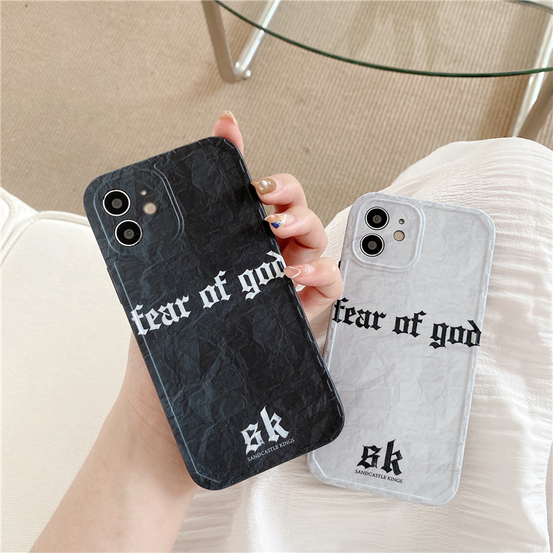 Casing Iphone 7 8 Plus 11 Pro Max 12 Pro Max Xs Max X Xr Se 2020 Iphone 12 Motif Fear God Fine Hole