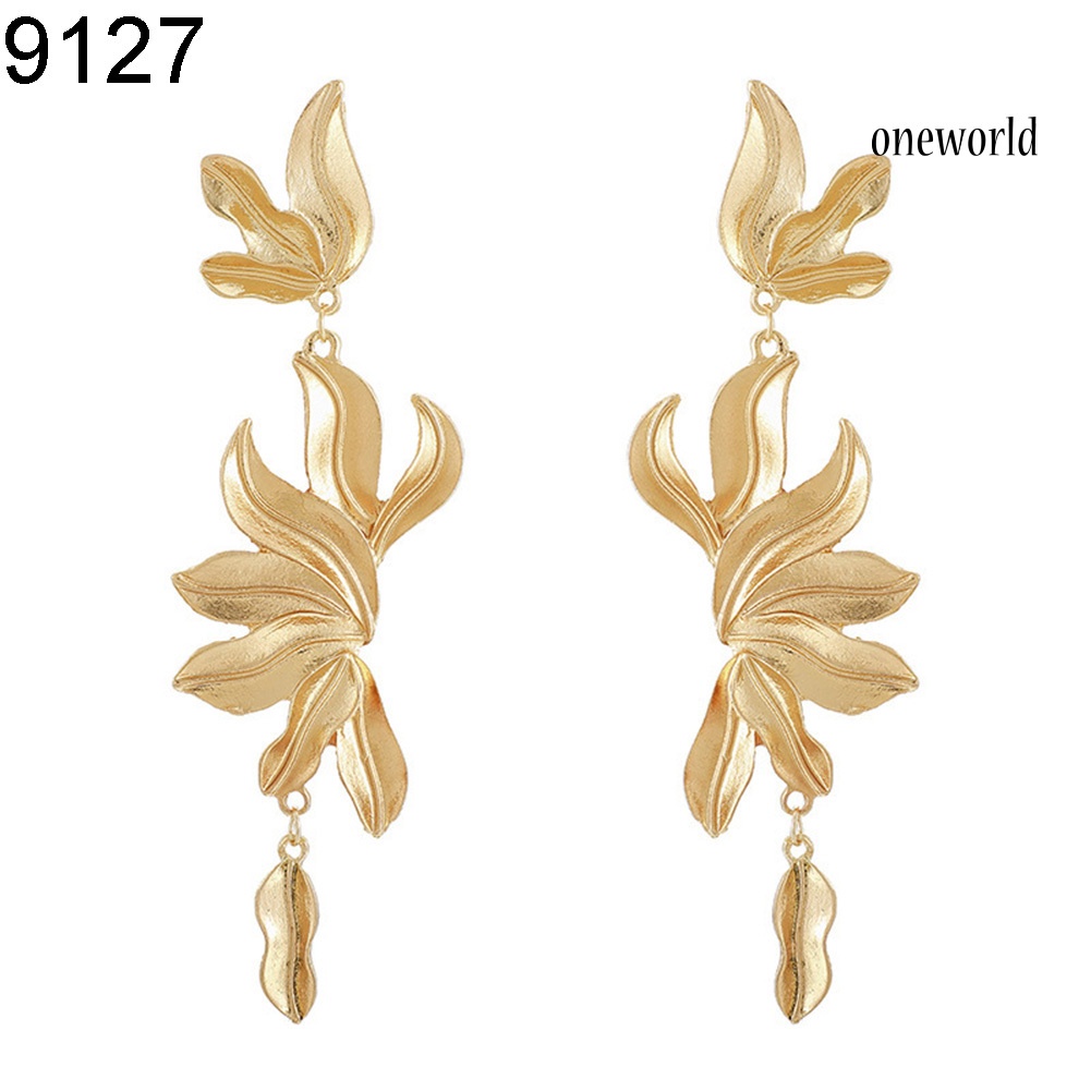 OW# Women Leaf Flower Butterfly Dangle Ear Drop Stud Hook Earrings Jewelry Gift