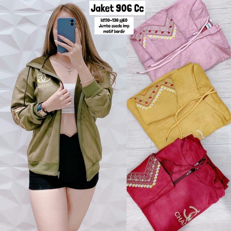 promo fhasion wanita-jaket suede kupluk slimfit premium import/termurah/terbaru