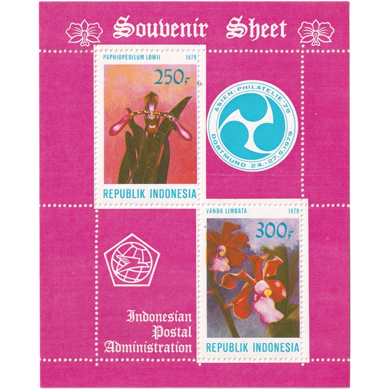 

Prangko Indonesia 1979 - Orchids - International Stamp Exhibition "Asian-Philatelie '79" - Dortmund, Germany