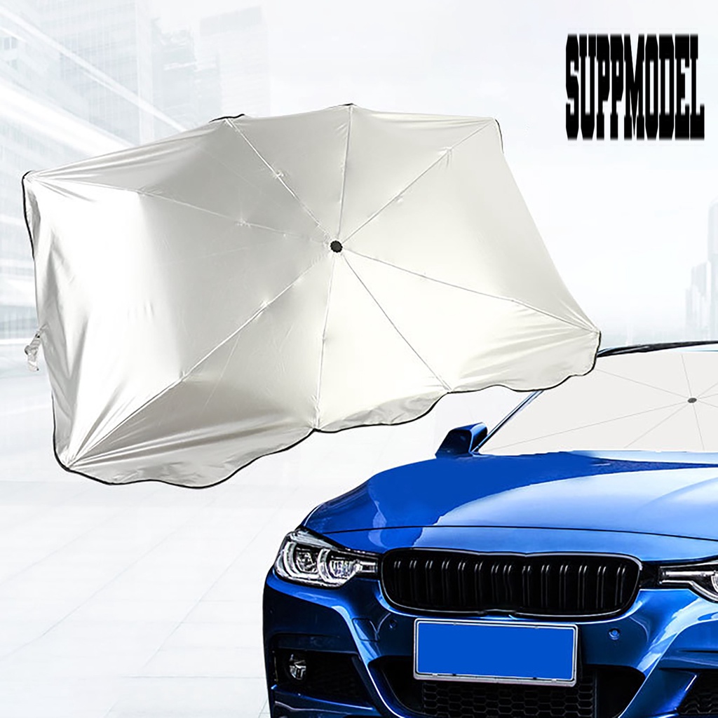 &lt; Auto Sunshade &gt; Payung Lipat Extendable Tahan Lama Mudah Digunakan Untuk Kaca Depan Mobil