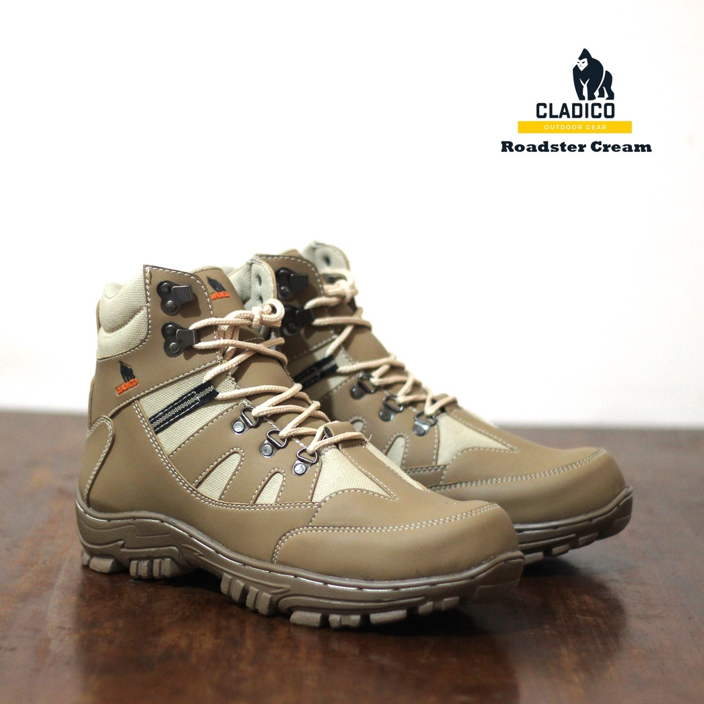 Sepatu Safety Ujung Besi Boots Safety hiking tracking Pria Cladico Roadster Tinggi