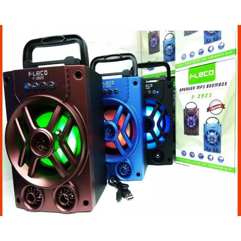 Speaker Bluetooth FLECO F-2922 /2923 Super Bass BOOMBOX MP3 USM FM RADIO