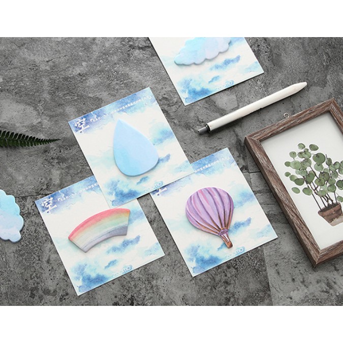 

Sticky Notes Balon Udara Pelangi Dan Tetes Air - ats