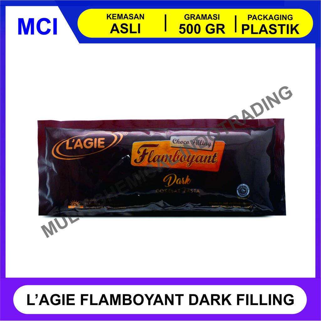 

LAGIE FLAMBOYANT DARK CHOCOLATE FILLING 500 GR / ISIAN ROTI / ISIAN COKLAT