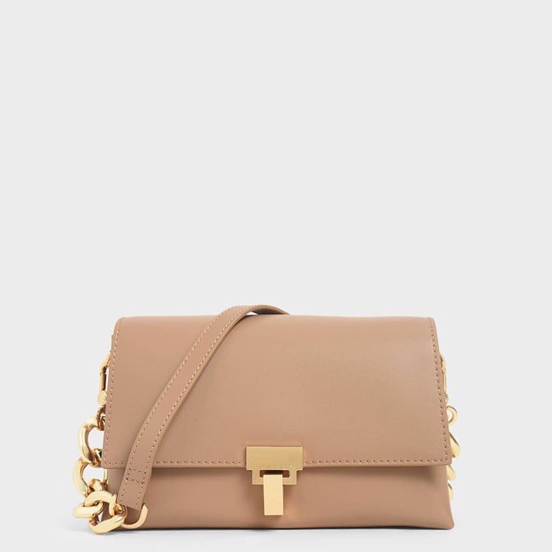 Leather Chain Strap Shoulder Bag