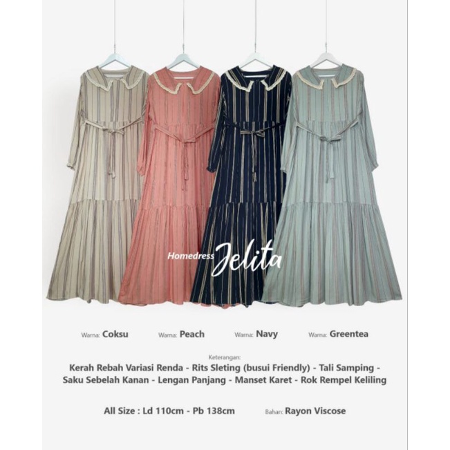 Jelita Homedress Daster Salur Rayon Best Seller