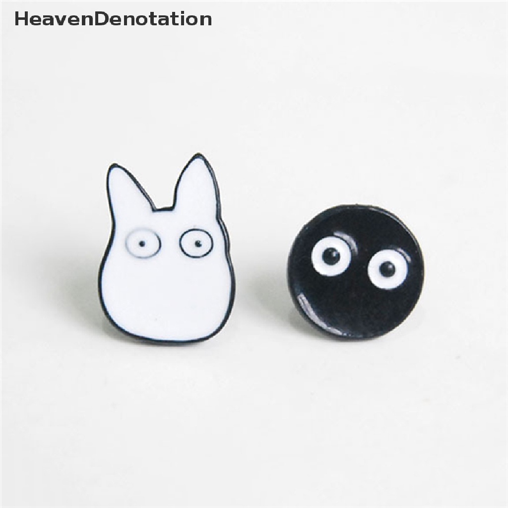 1 Pasang Anting Stud Tindik Desain Kartun Hewan Totoro Untuk Wanita