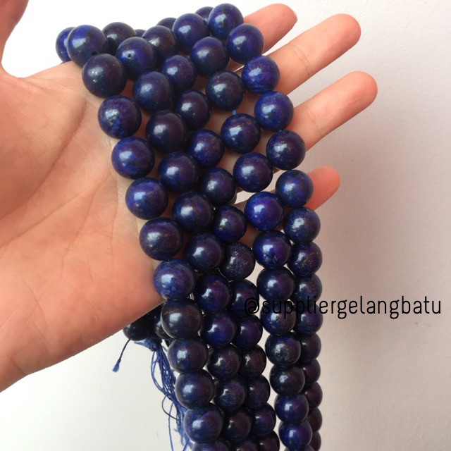 Limited edition Premium Lapiz lazuli rencengan termurah 14mm bahan beads supplier aksesoris fashion