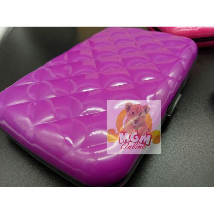 Kartu Kredit Wallet Dompet Aluminium Emboss LV / Dompet kartu Wanita