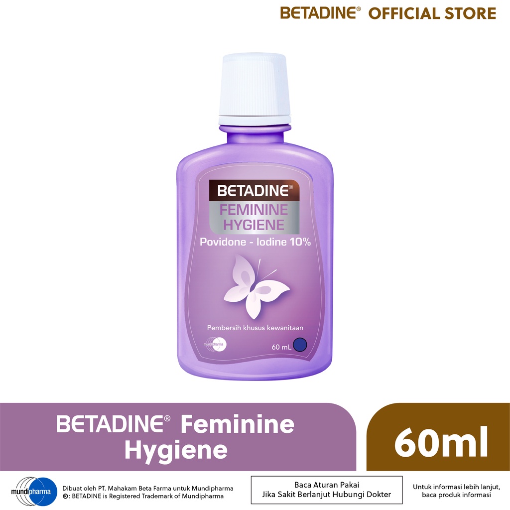 Betadine Feminine Hygiene Wash Foam - Sabun Pembersih Kewanitaan Rapet Wangi Bau Gatal 60ml