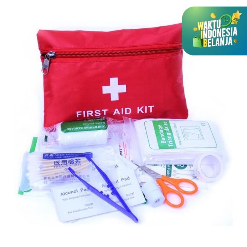 Kotak P3K Lengkap First aid Kit Bag Tas Obat P3K Mobil Tranvel Kotak P3K Portable 13in1