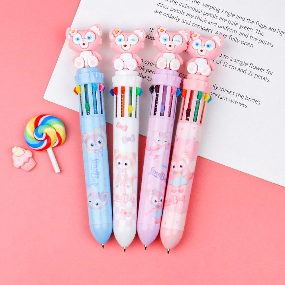 Quinton Multicolor Bolpoin LinaBell Kartun Alat Tulis Kantor Sekolah Perlengkapan Stationary Hadiah Lukisan Mekanik Ball Pen