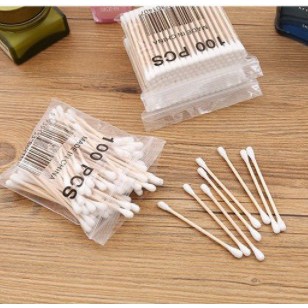 Korek Kuping Bayi isi 200pcs / Pembersih Telinga Anak / Baby Wooden Cotton Buds Eco Friendly / cutton buds isi 200pcs