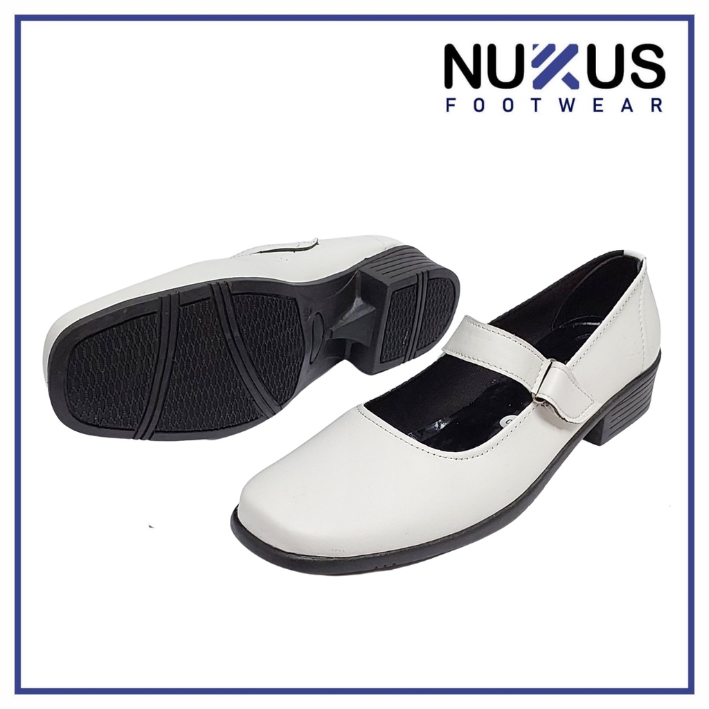 Nukus Sepatu Pantofel Paskibraka Wanita Putih - PB 01