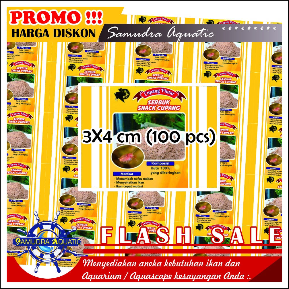 Stiker Kemasan Repack  SNACK CUPANG, Stiker Snack Cupang, Stiker Snak Cupang