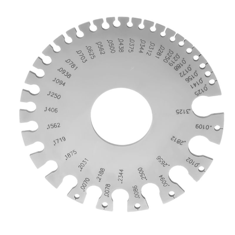 Mary Plat Pengukur Diameter 0-36 AWG SWG Bahan Stainless Steel