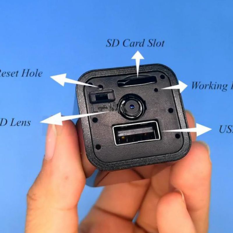 SPY CAM USB CHARGER ADAPTOR + MEMORY 8GB KAMERA PENGINTAI MINI HIDDEN CAMERA 1080 P FULL HD-6