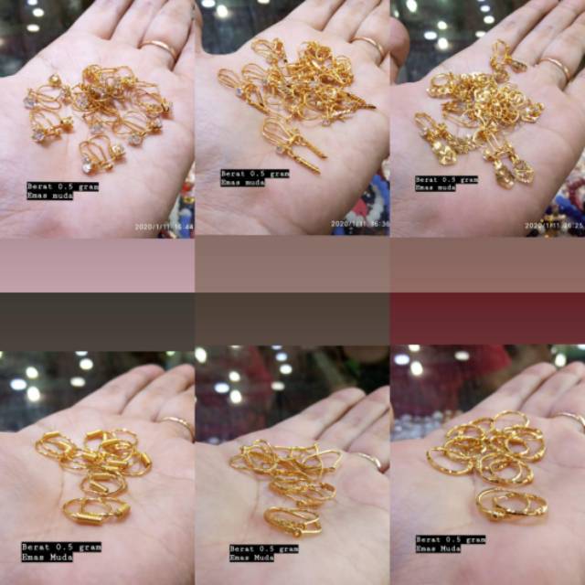 Antingan emas Muda kadar 300/375