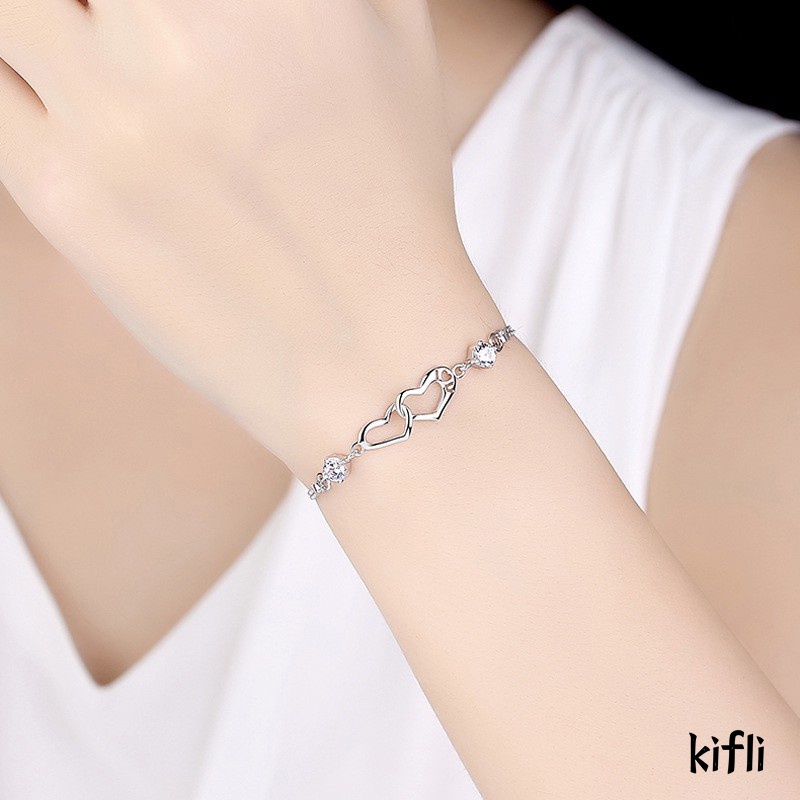 Korea Gelang,Fashion Ganda Cinta Hati Bangle Wanita,Perhiasan Aksesoris