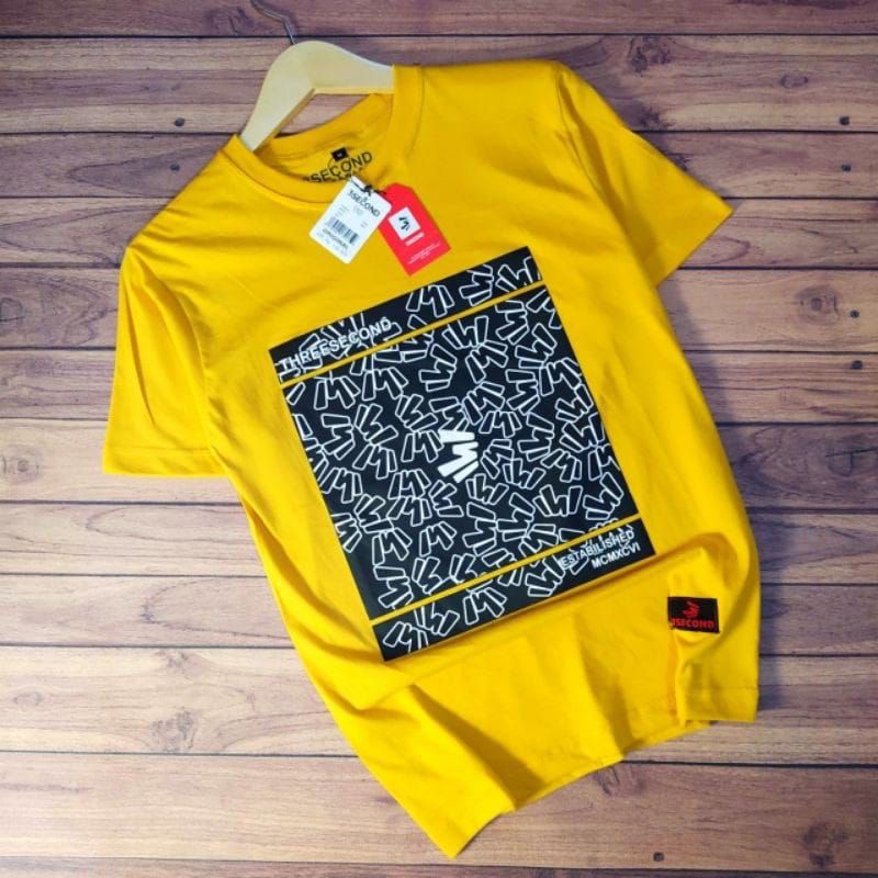 Kaos 3Second Kaos Distro Pria Baju Kaos Pria Original Bm RGLT 3Second Lengan Pendek Ukuran M L XL