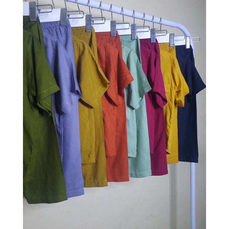 Piyama Rayon Polos Anak/Tanggung
