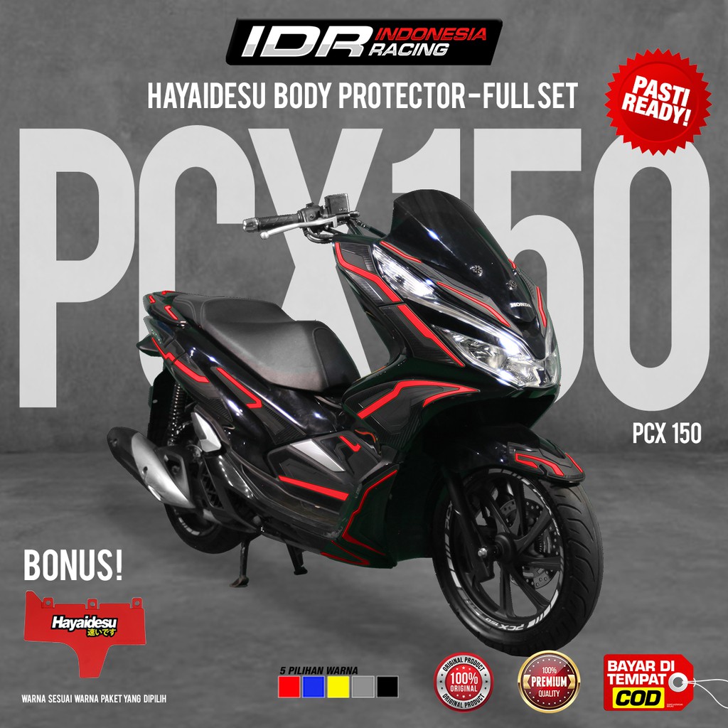 Hayaidesu Full Set PCX Body Protector Aksesoris Variasi Karet Pelindung