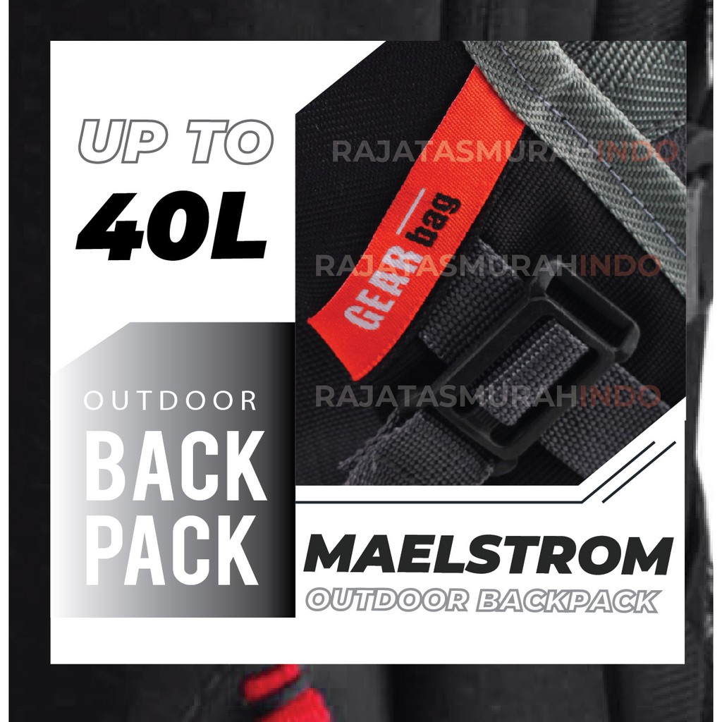 Tas Ransel Outdoor Pria Gear Bag 13114 - MAELSTROM Laptop Backpack + FREE Raincover