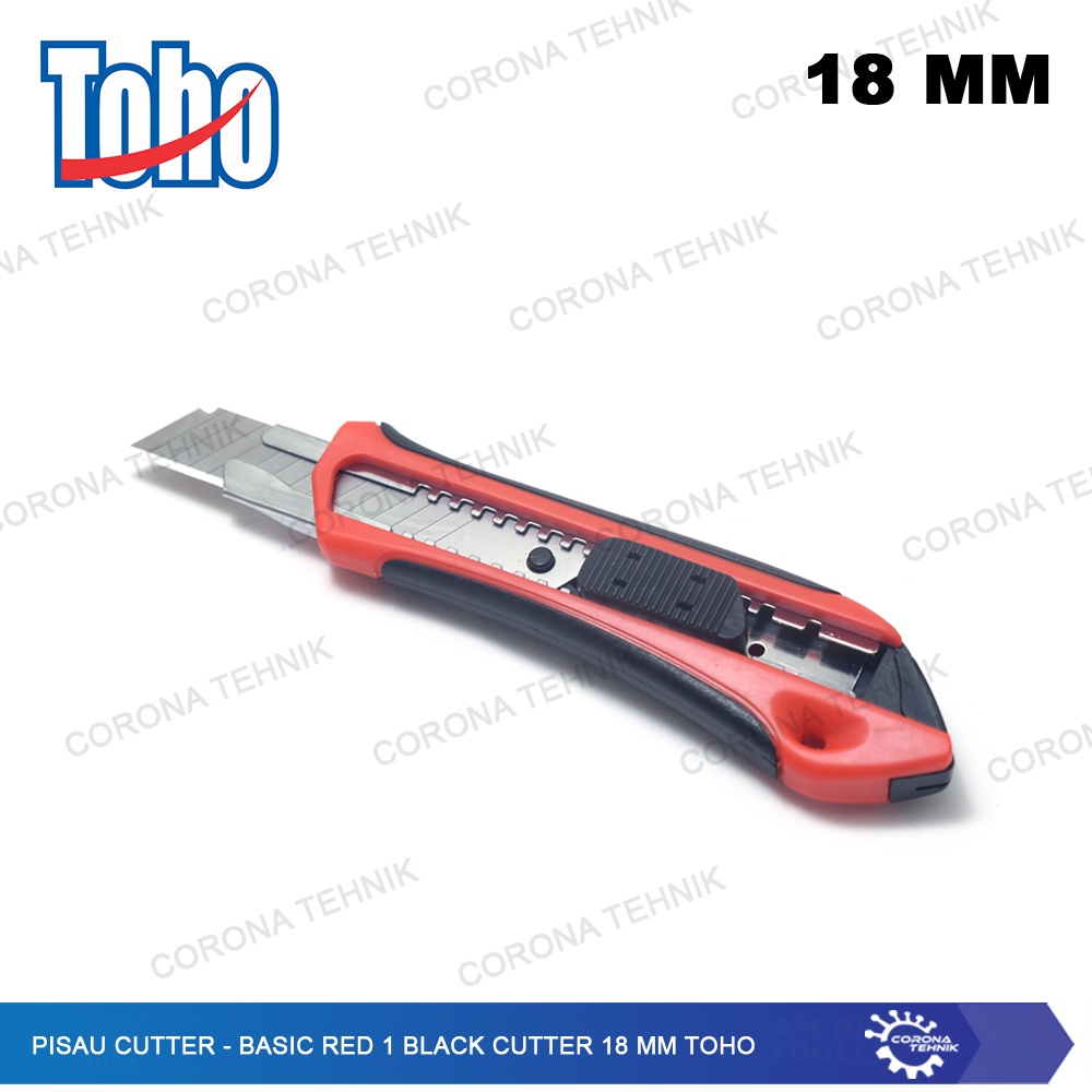 Toho - Pisau Cutter - Basic Red 1 Black Cutter 18 mm