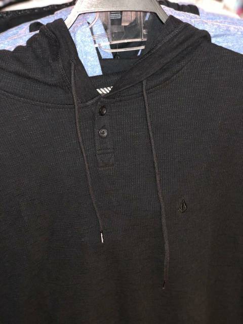 Volcom thermal jacket black logo black