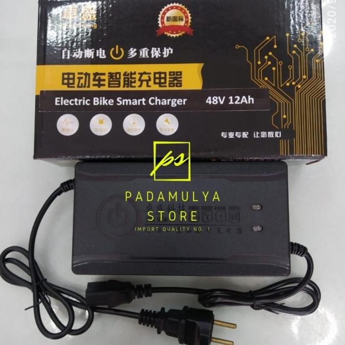 Charger Aki Battery Sepeda Listrik 48V 12Ah Super Rider Unity Tiger