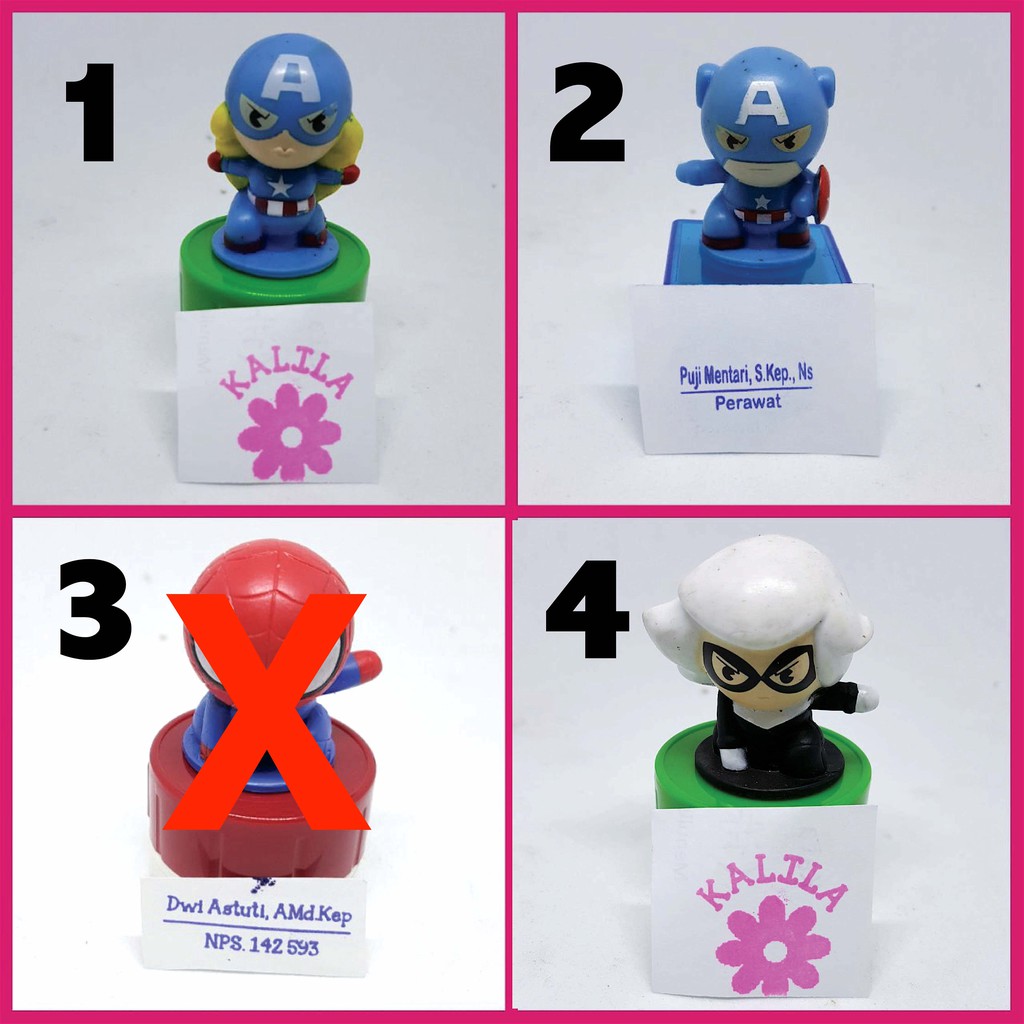 

Custom stamp / stempel nama anak karakter