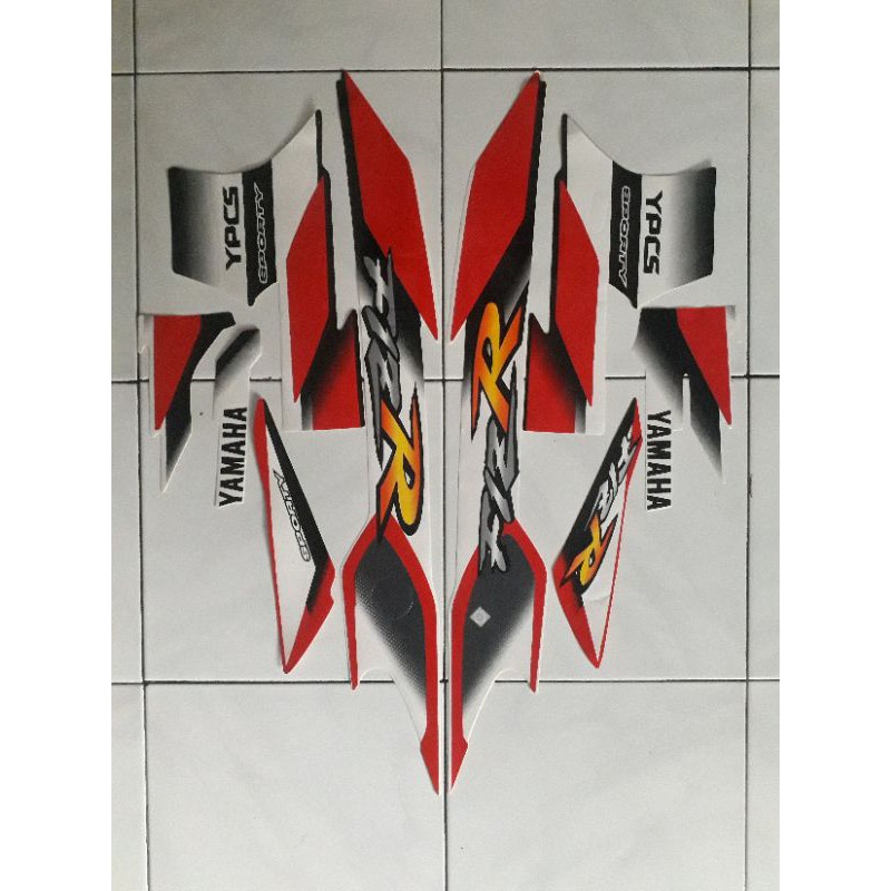 STRIPING STIKER  LIS BODY MOTOR YAMAHA FIZ R F1ZR TAHUN 2002 2001 MERAH PUTIH SPORTY