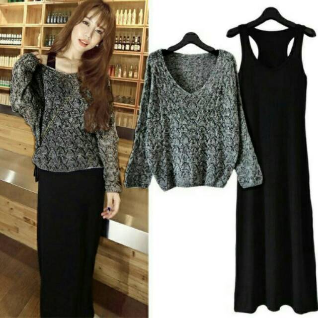 Set Rajut Misaki Dress