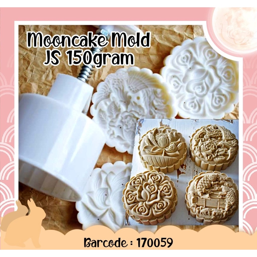 cetakan mold moon cake kode JS 150 gram