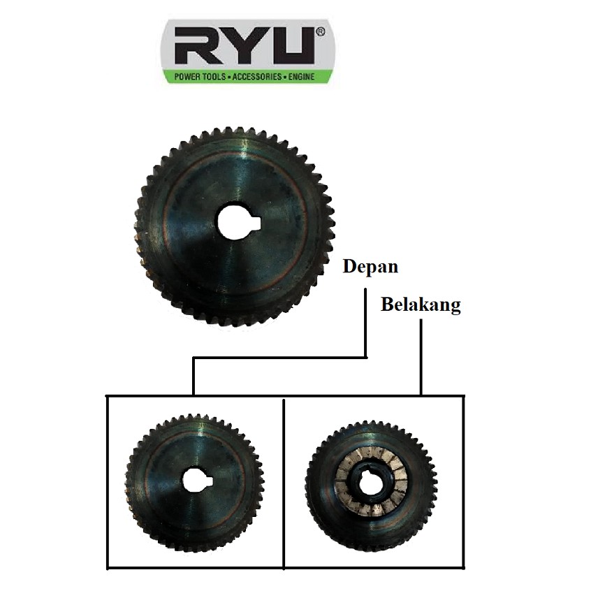 RYU Gear Bor 13 Mm RID 13-1RE / 13-1REB / Gigi Nanas Mesin Bor Beton 13Mm Spare Part Gerigi Bor