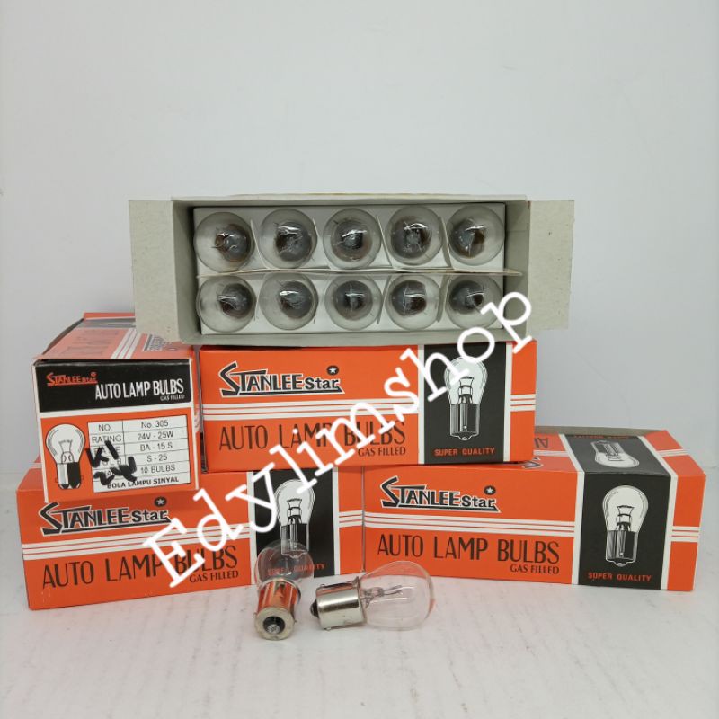 BOLA LAMPU SEN-STOP KAKI-1 BESAR 24V 1BOX ISI 10PC